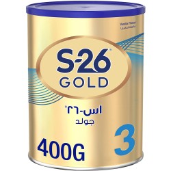 S26 GOLD 3 Stage 3, 1-3 Years Milk Powder for Toddlers Tin 400g